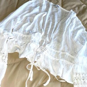 White Ruffled Top